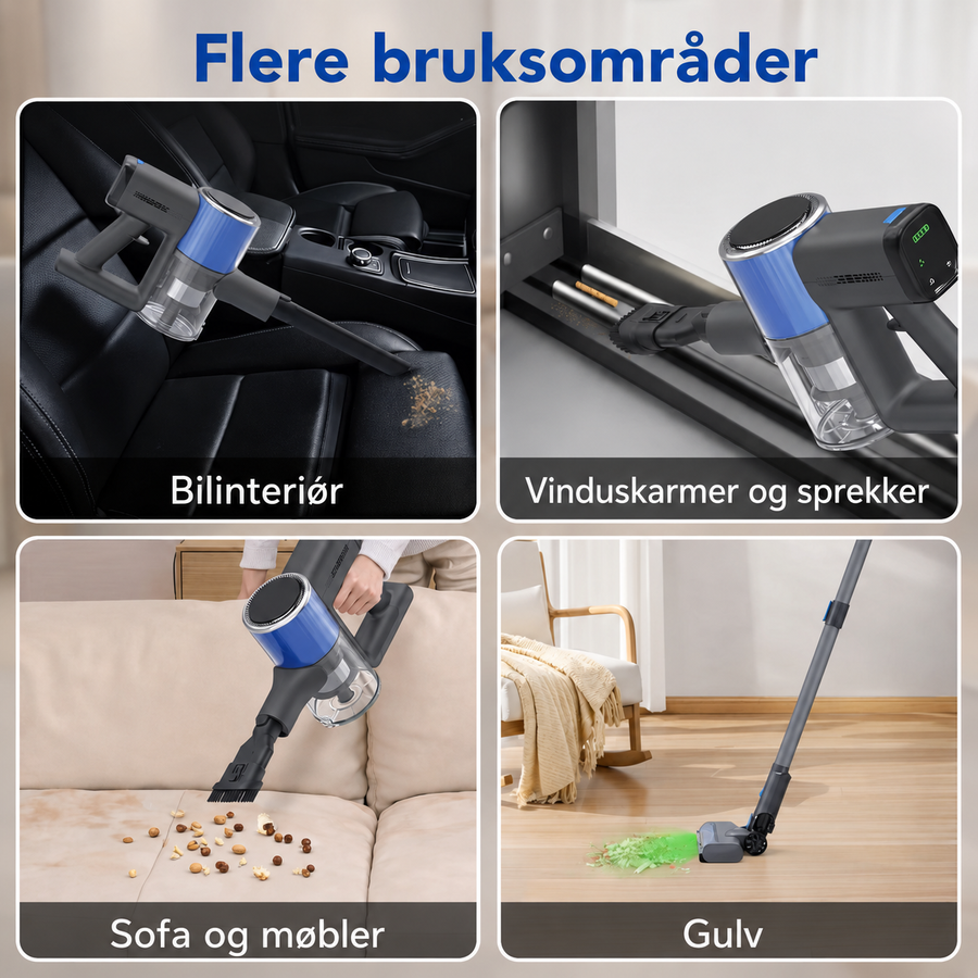 Fra skaft til håndstøvsuger