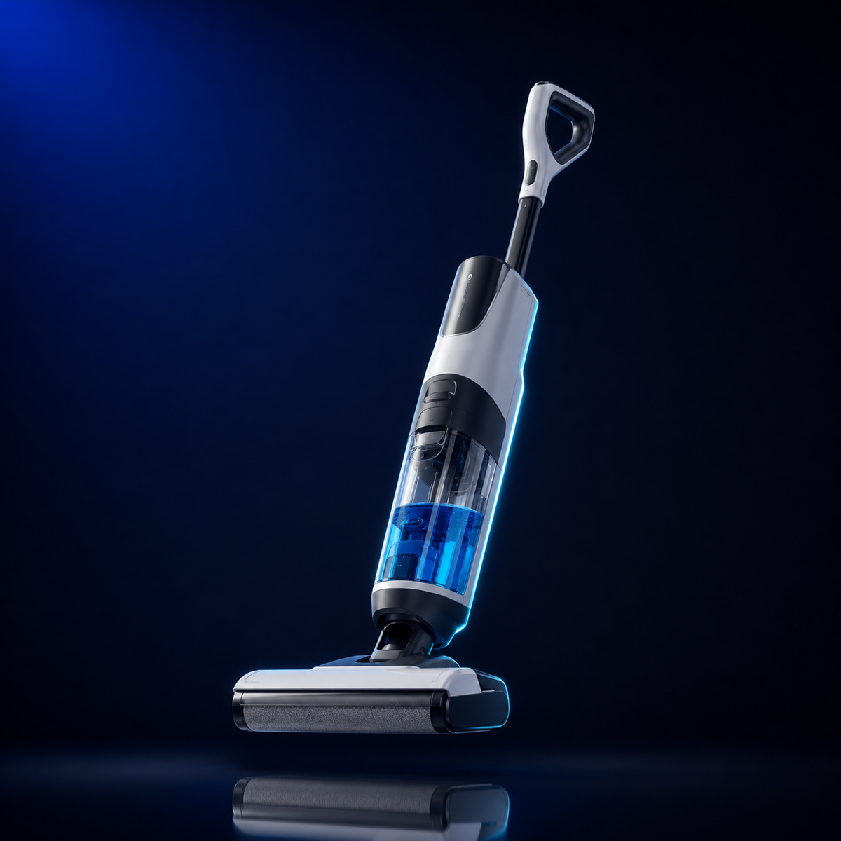 Gulvvasker og damprenser på et hardt gulv